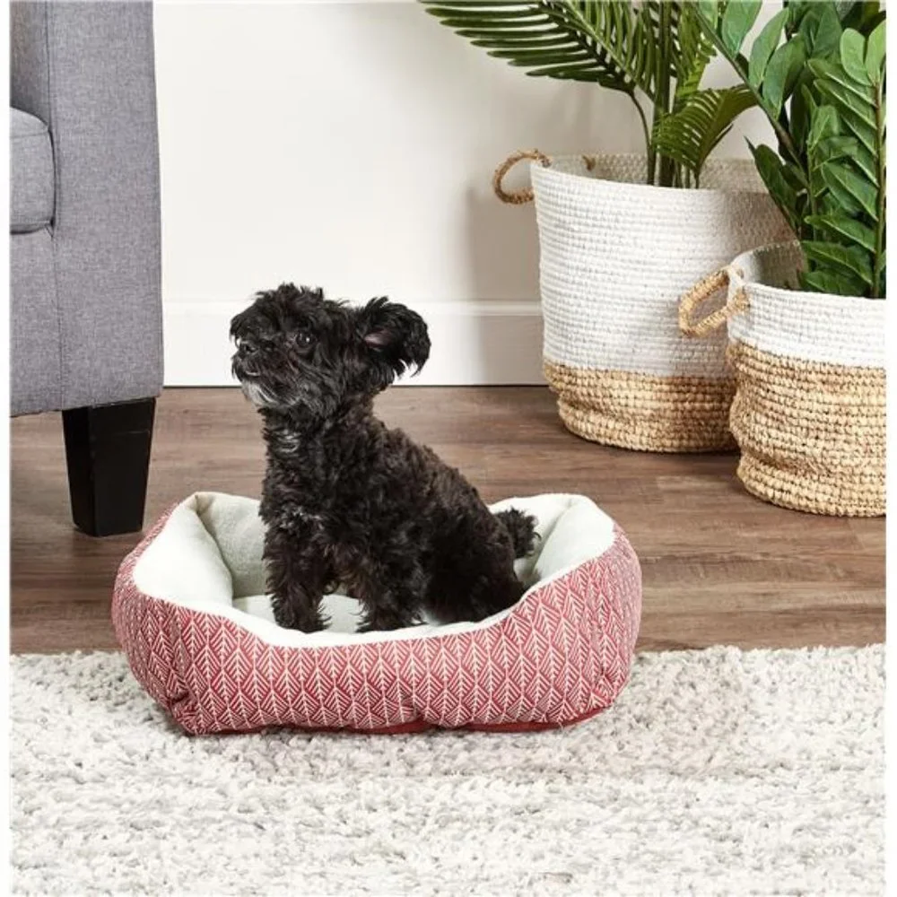 Small Cuddler Dog Bed, Rust